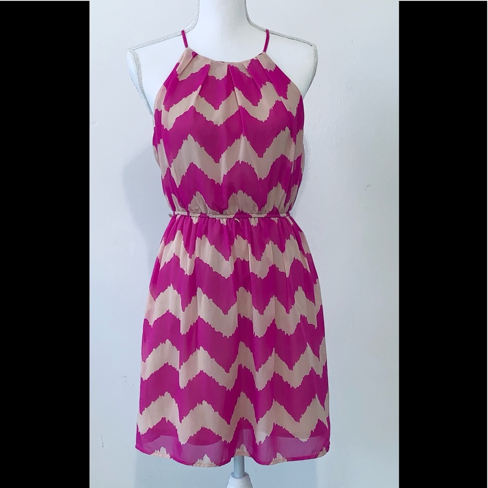 Pink & Tan Dress